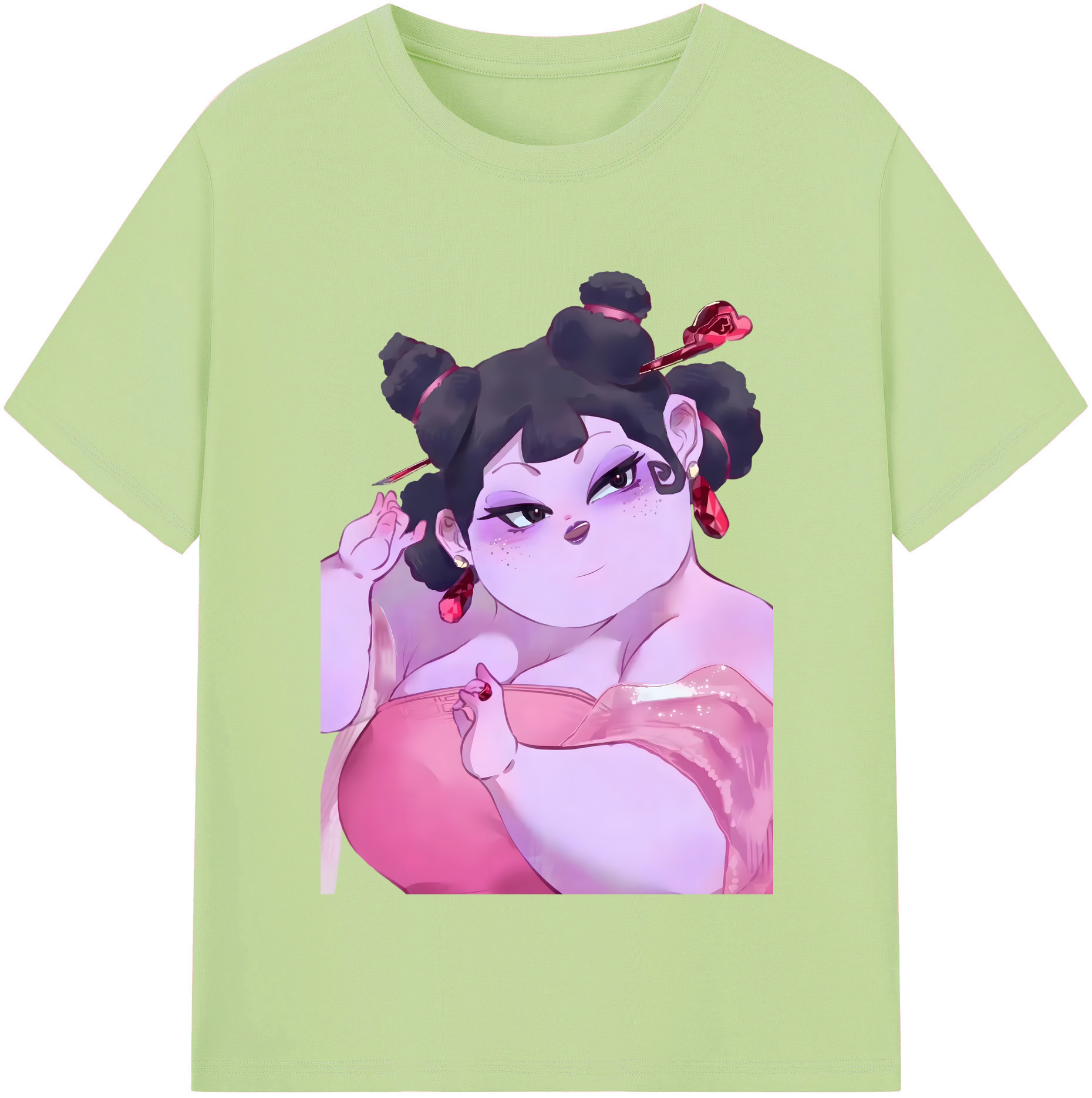 （画像用） Ne Zha 2 ナタ 魔童の大暴れ 綿100％半袖Tシャツ（フロントプリント）